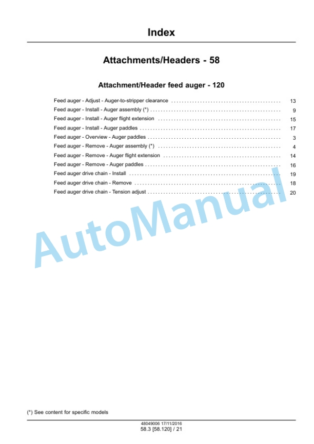 New Holland 416, 419, 416 Specialty Durabine Disc Header Service Manual 48049006-4