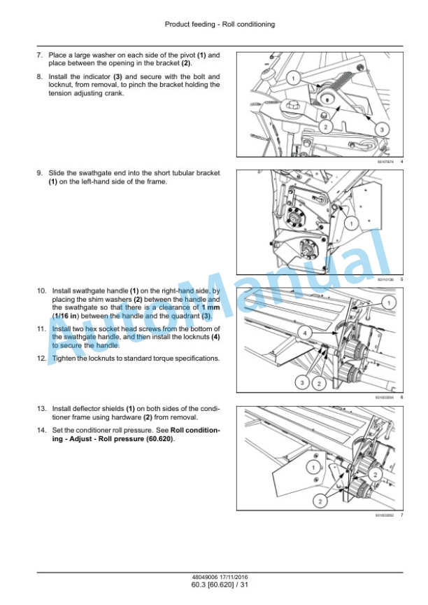 New Holland 416, 419, 416 Specialty Durabine Disc Header Service Manual 48049006-5