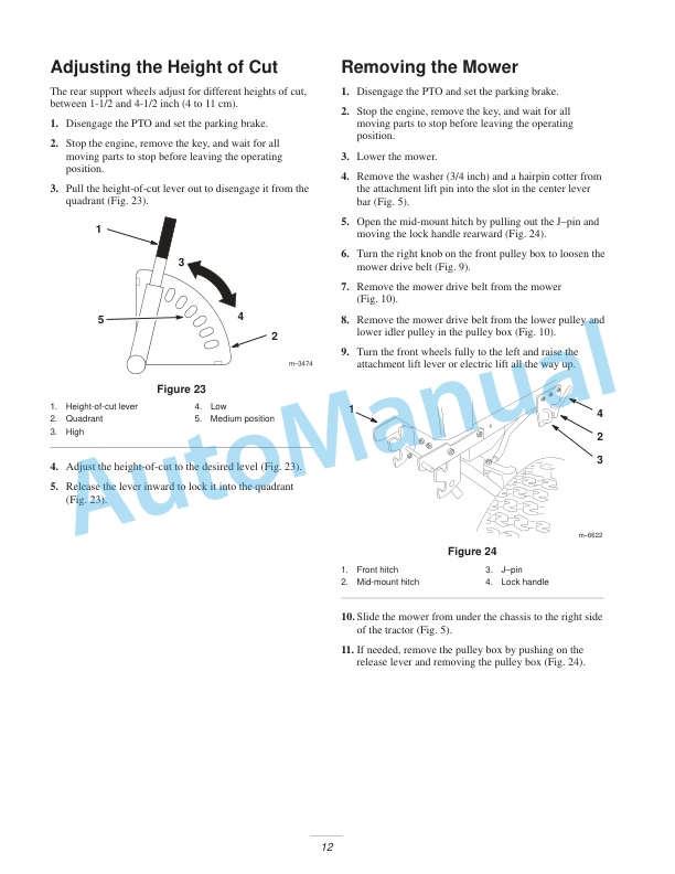 New Holland 42in, 48in, 52in Mower Operation and Maintenance Manual 87040092-4