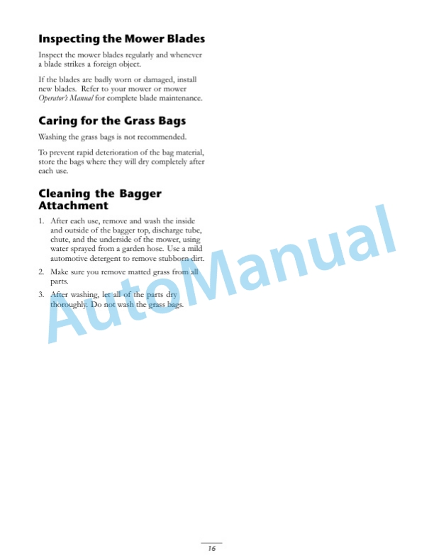 New Holland 42in, 50in Twin Bagger Operation and Maintenance Manual 87597468-5
