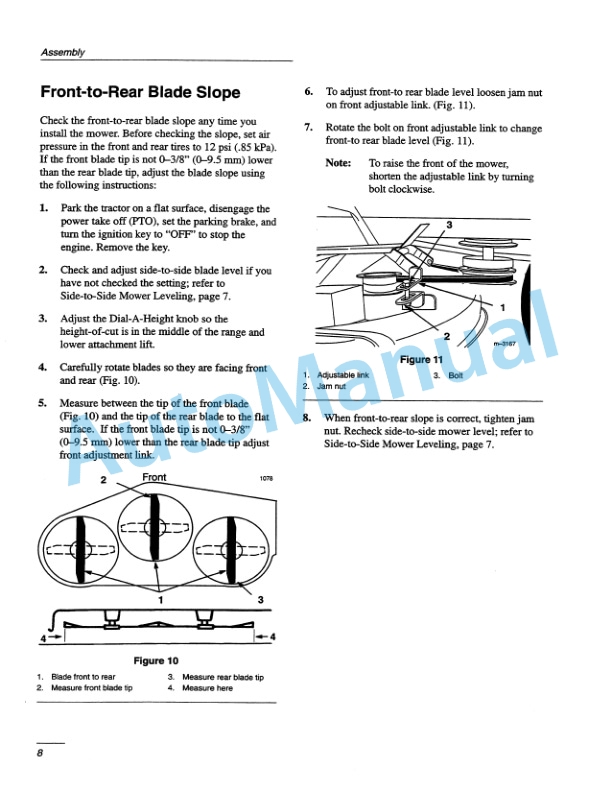 New Holland 42in Side Dischage Mower Operation and Maintenance Manual 42872000-3