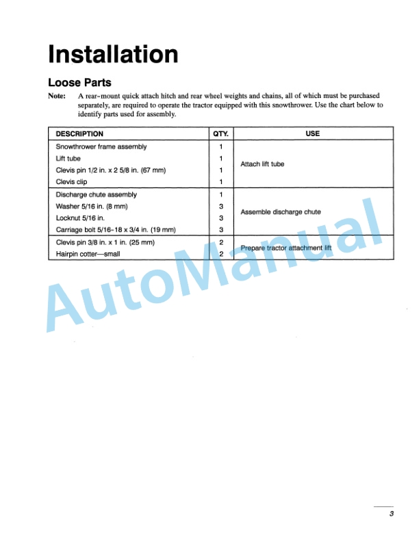 New Holland 44 Snowthrower Operation and Maintenance Manual 86602580-2