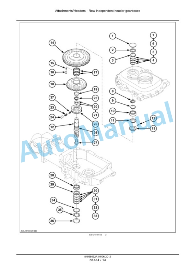 New Holland 440FI, 470FI, 490FI Plus Maize Header Service Manual 84568092A-2