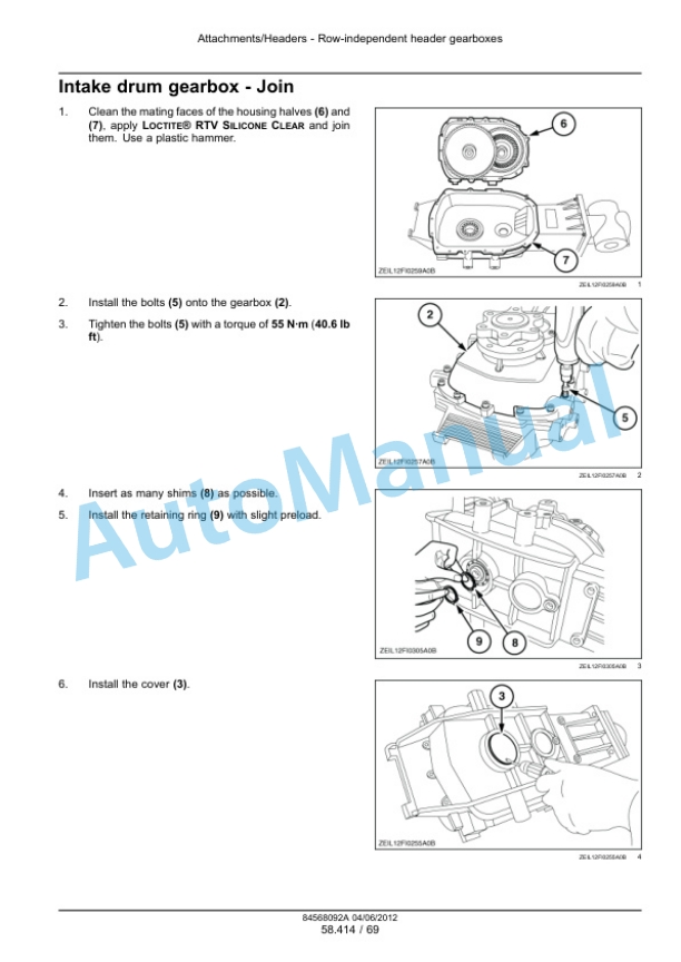 New Holland 440FI, 470FI, 490FI Plus Maize Header Service Manual 84568092A-3
