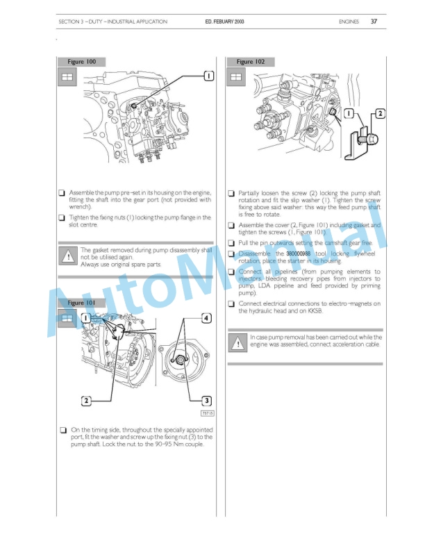 New Holland 445, 445T, 668T M2 Engine Service Manual 6-49731NA-3
