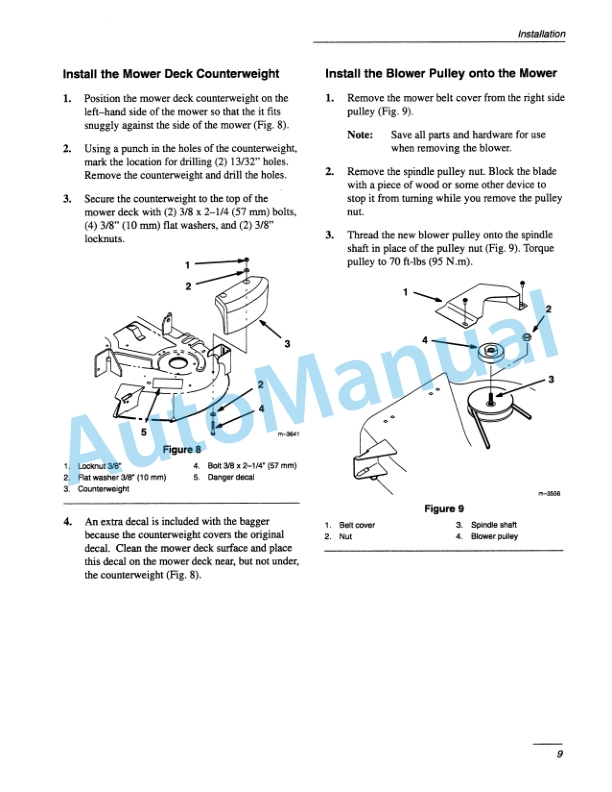 New Holland 44in Vac-Bagger Garden Tractor Operation and Maintenance Manual 42871810-3