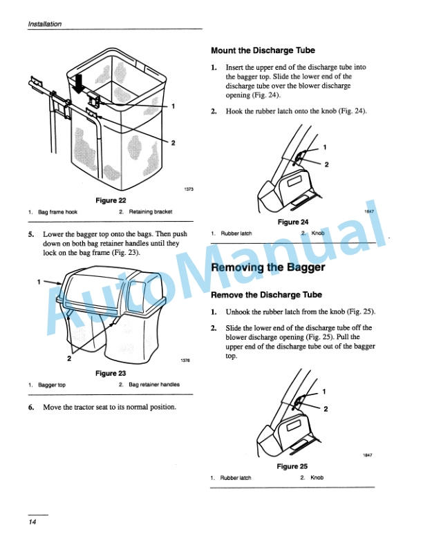 New Holland 44in Vac-Bagger Garden Tractor Operation and Maintenance Manual 42871810-4