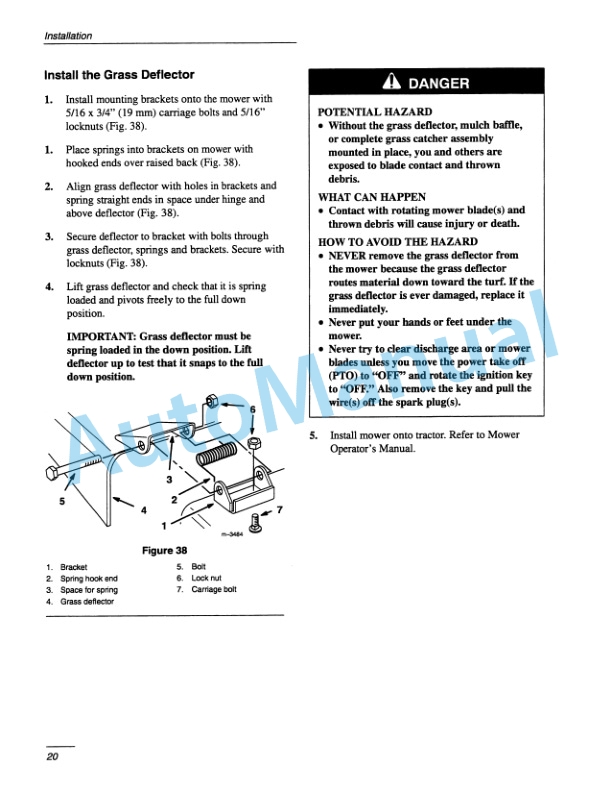 New Holland 44in Vac-Bagger Garden Tractor Operation and Maintenance Manual 42871810-5