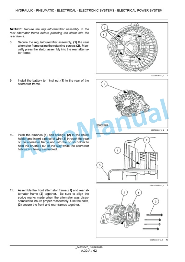 New Holland 45, 55 Workmaster Compact Tractor Service Manual 84269847-2