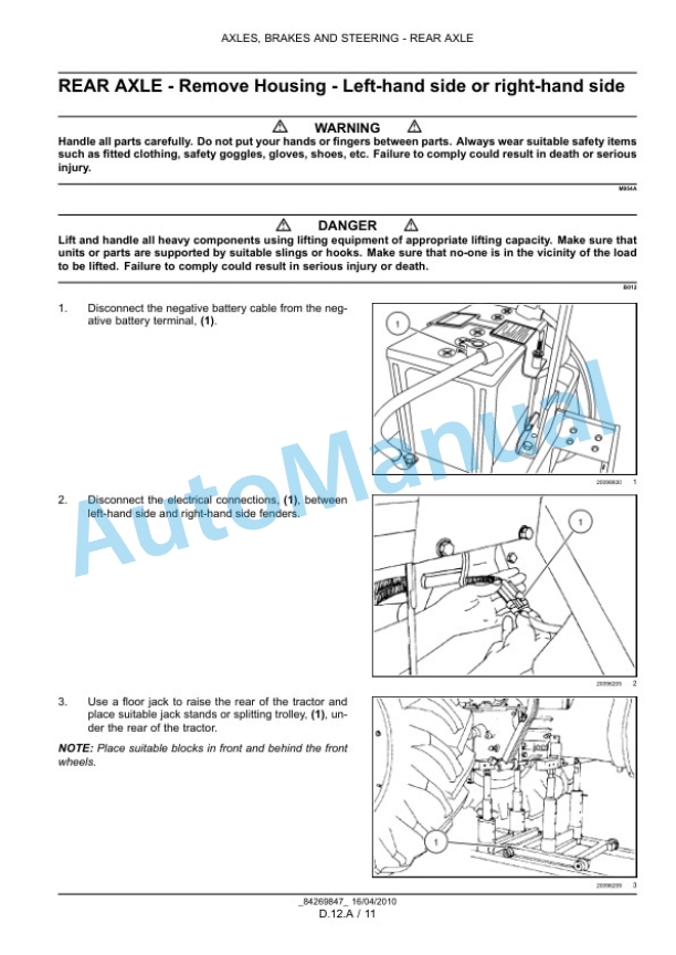 New Holland 45, 55 Workmaster Compact Tractor Service Manual 84269847-5
