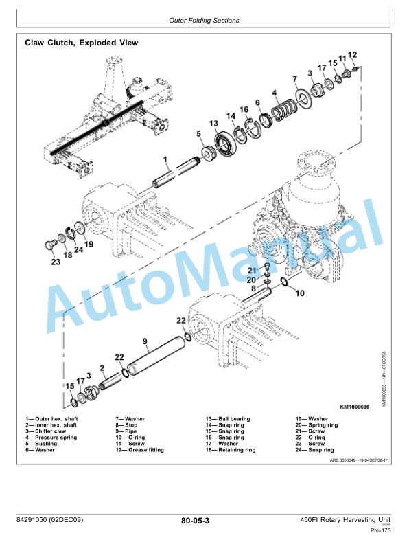 New Holland 450FI Rotary Harvesting Header Service Manual 84291050NA-5