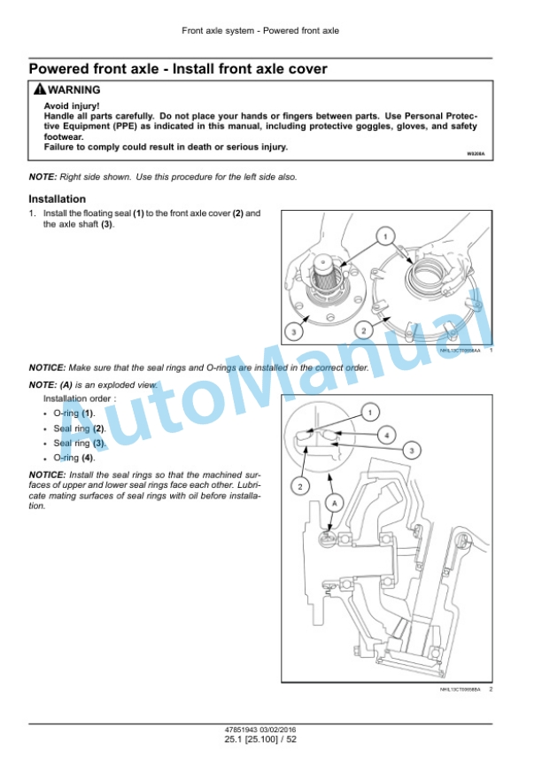 Alternative view of New Holland 46D CVT, 54D CVT Boomer Tier 4B Final Compact Tractor Service Manual 47979816