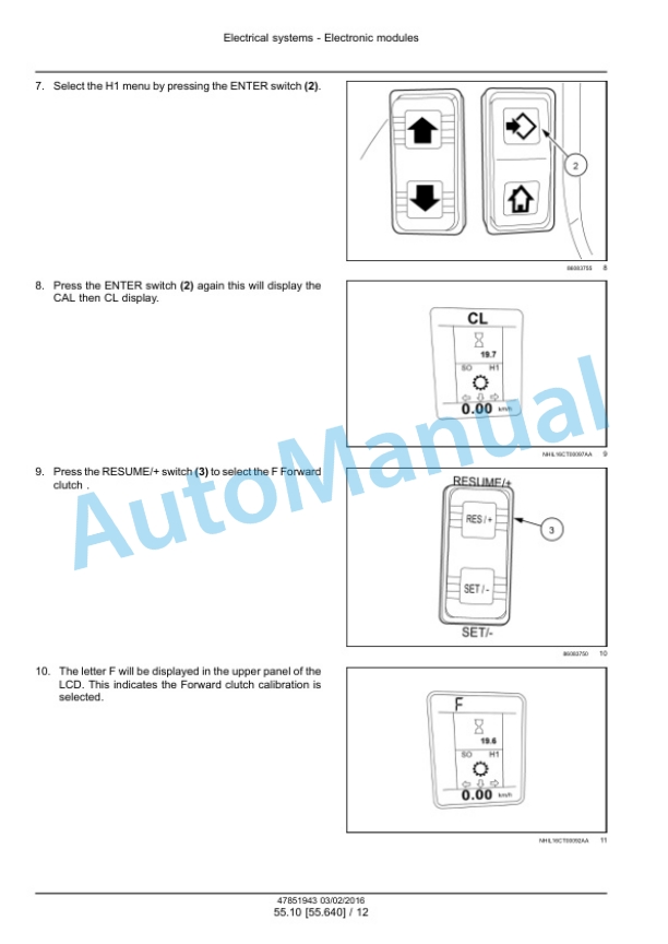 New Holland 46D CVT, 54D CVT Boomer Tier 4B Final Compact Tractor Service Manual 47979820-5