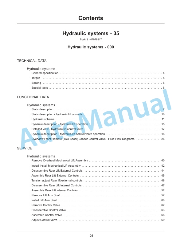 New Holland 46D CVT, 54D CVT Boomer Tier 4B Final Compact Tractor Service Manual 47979823-3
