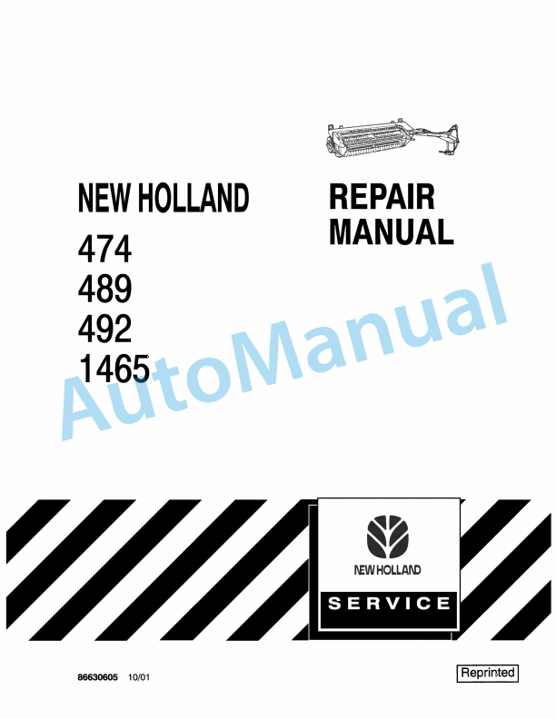 New Holland 474, 489, 492, 1465 Repair Manual 86630605