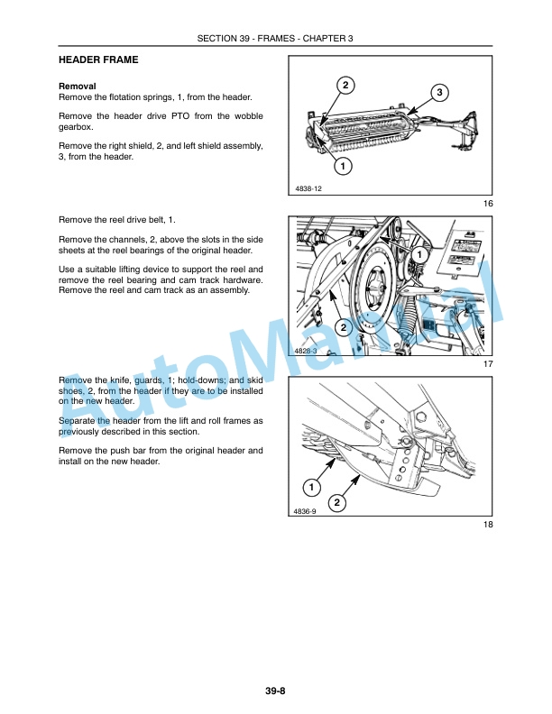 New Holland 474, 489, 492, 1465 Repair Manual 86630605-3