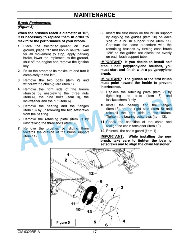 New Holland 47CO 47in Rotary Broom Operation and Maintenance Manual 87585655-4