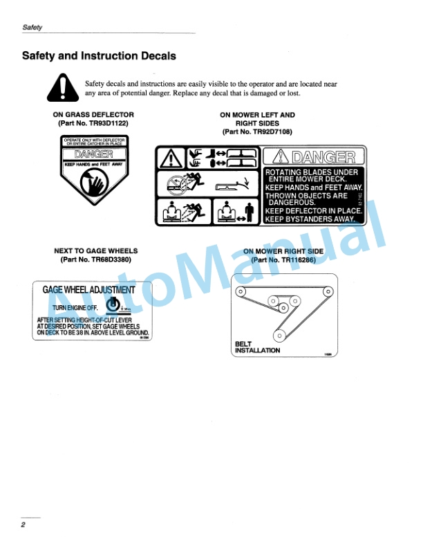 New Holland 48 Side Discharge Mower Operation and Maintenance Manual 86602564-2