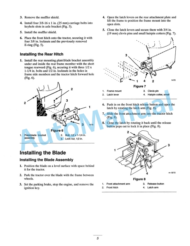 New Holland 48 Snow Blade Operation and Maintenance Manual 86619977-3