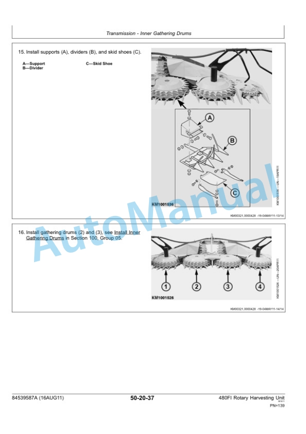 New Holland 480FI Rotary Harvester Repair Manual 84539587A-4