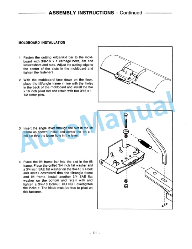 New Holland 48in Front Blade GT65, GT75, GT85, GT95 Tractor Operation and Maintenance Manual 42680150-4