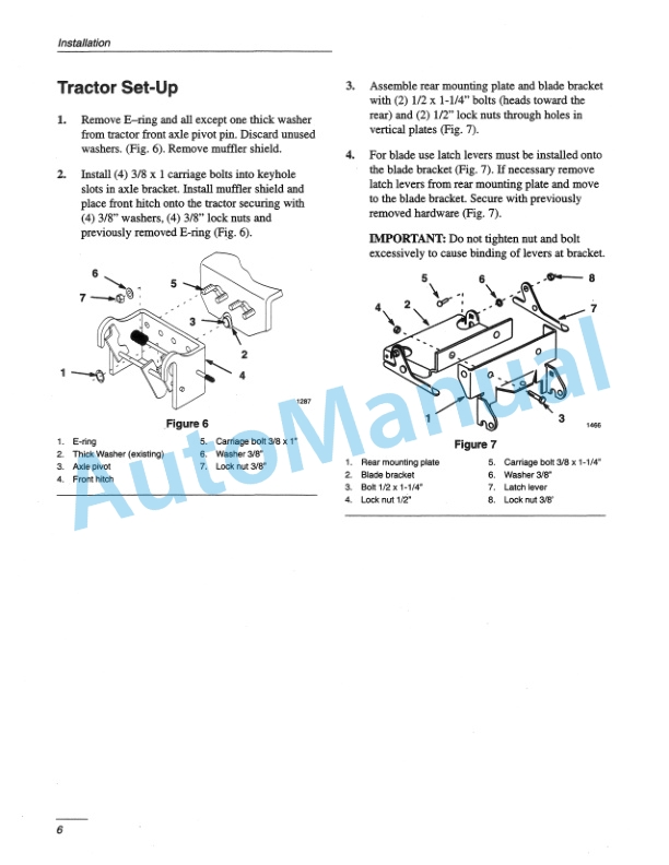 New Holland 48in Snow Blade for Lawn - Garden Tractor Operation and Maintenance Manual 42680081-3