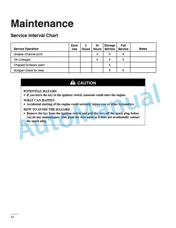New Holland 48in Snow Blade for Lawn - Garden Tractor Operation and Maintenance Manual 42680081-5
