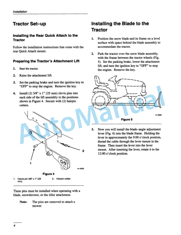 New Holland 48in Snow Blade for Lawn - Garden Tractor Operation and Maintenance Manual 42871790-3