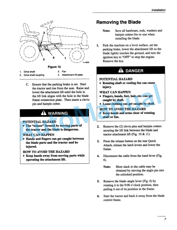New Holland 48in Snow Blade for Lawn - Garden Tractor Operation and Maintenance Manual 42871790-4