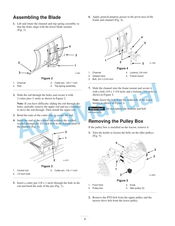New Holland 48in Snow-Dozer Blade Operation and Maintenance Manual 87040097-3
