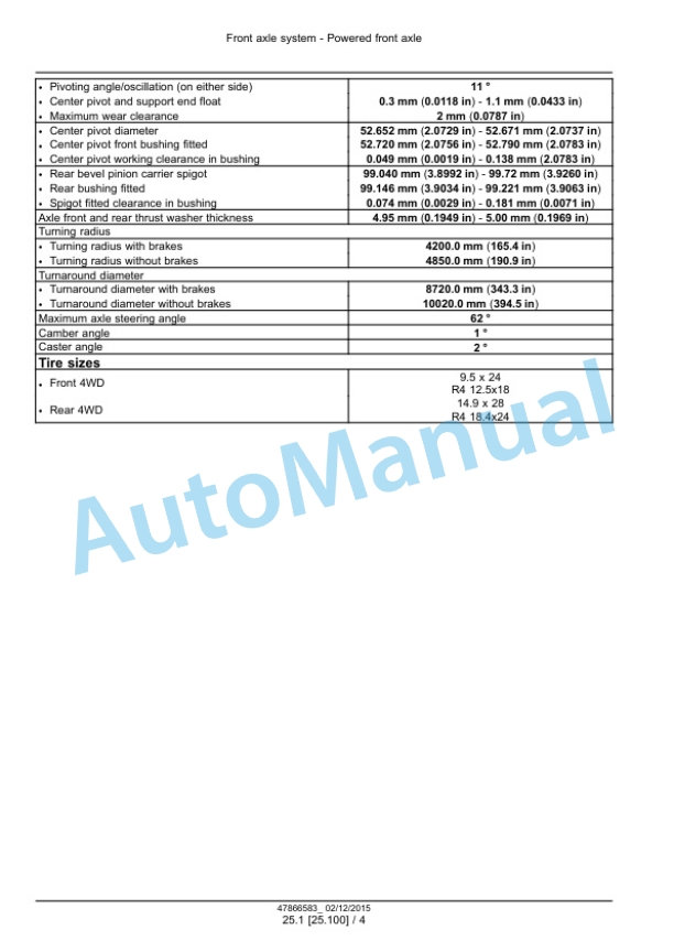 Alternative view of New Holland 50, 60, 70 Workmaster Tier 4B Final Tractor Service Manual 47866583