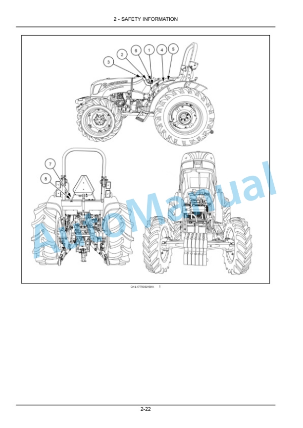 Alternative view of New Holland 50, 60, 70 Workmaster Tractor Operation and Maintenance Manual 48135188