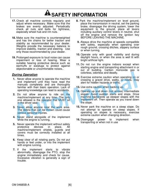 New Holland 50RS 439329006 Snow Blower Operation and Maintenance Manual 51421073-2