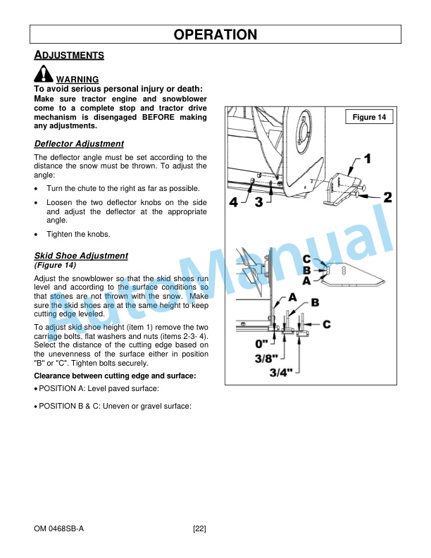 New Holland 50RS 439329006 Snow Blower Operation and Maintenance Manual 51421073-4