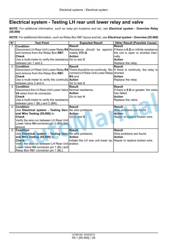New Holland 512, 530 Megacutter Tractor Mounted Disc Mower-Conditioner Service Manual 47390184-4