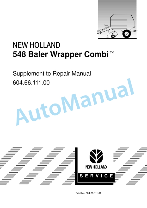 New Holland 548 Baler Wrapper Combi Repair Manual 6046611101