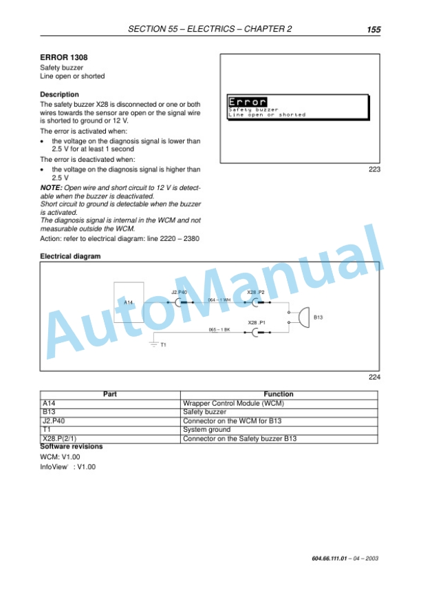 New Holland 548 Baler Wrapper Combi Repair Manual 6046611101-5