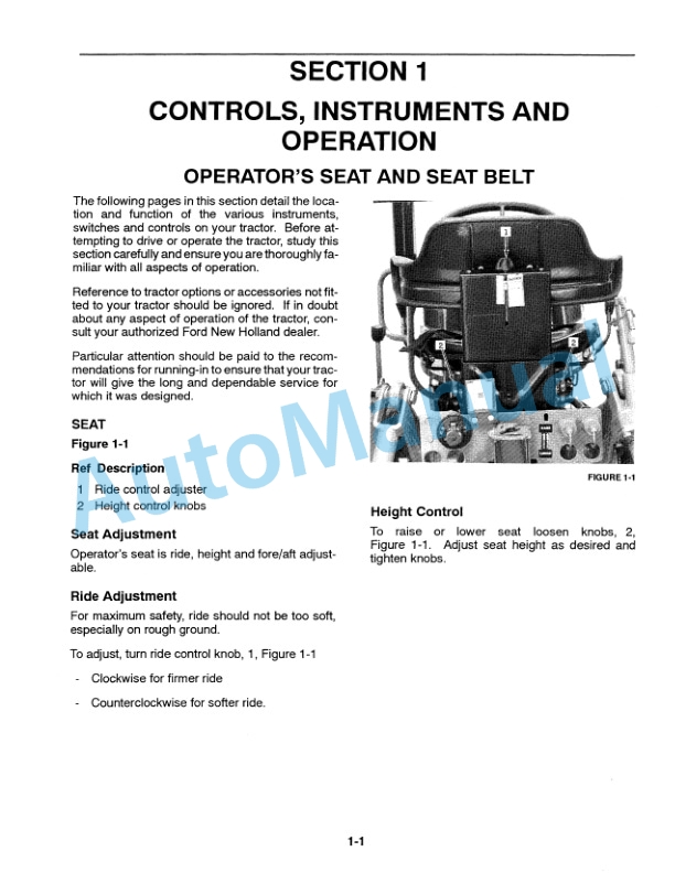 Alternative view of New Holland 5530, 6530 High Clearance Tractor Operation and Maintenance Manual 42553021