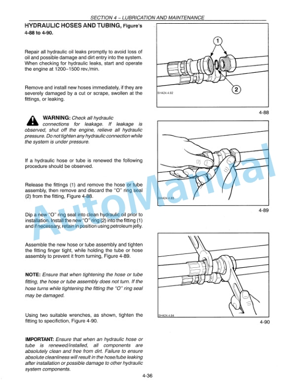 New Holland 555E, 575E, 655E, 675E Backhoe Laoder Operation and Maintenance Manual 42055541-5