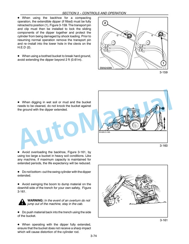 New Holland 555E, 575E, 655E, 675E Backhoe Laoder Operation and Maintenance Manual 86570568-4