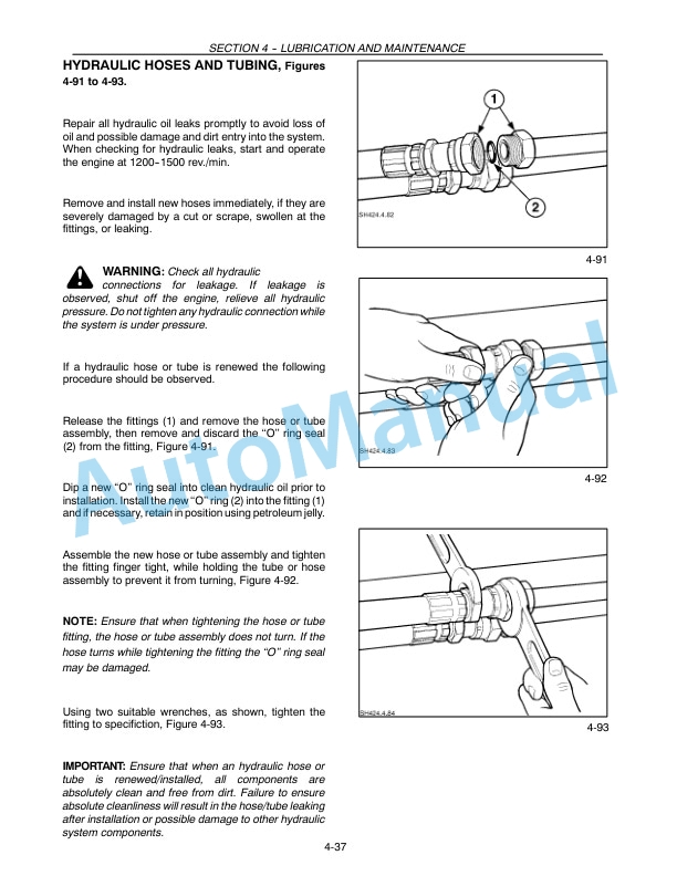 New Holland 555E, 575E, 655E, 675E Backhoe Laoder Operation and Maintenance Manual 86570568-5