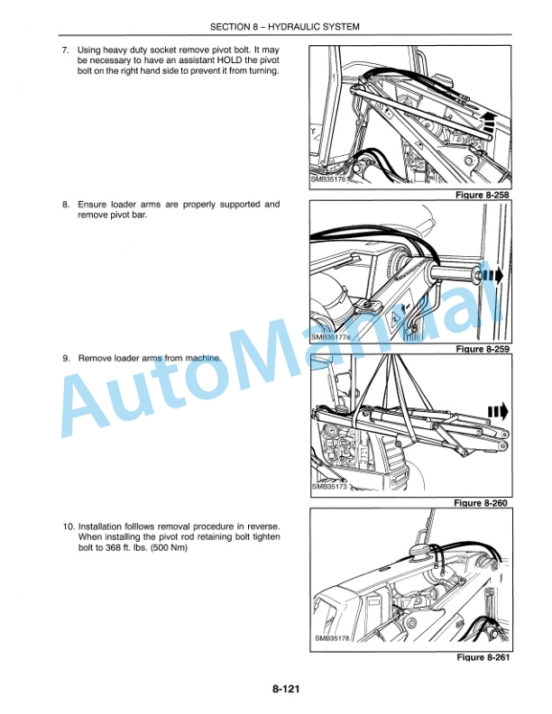 New Holland 555E, 575E, 655E, 675E Hydraulic System Repair Manual 40057508-5