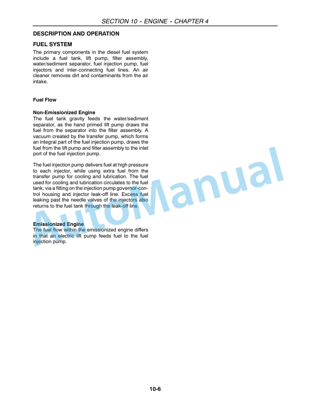 New Holland 5610S, 6610S, 7610S, 7010, 8010 Tractor Repair Manual 87032902-3