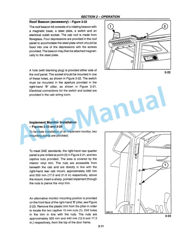 New Holland 5640, 6640, 7740, 7840, 8240, 8340 SL and SLE Range Tractor Operation and Maintenance Manual 42564061-2