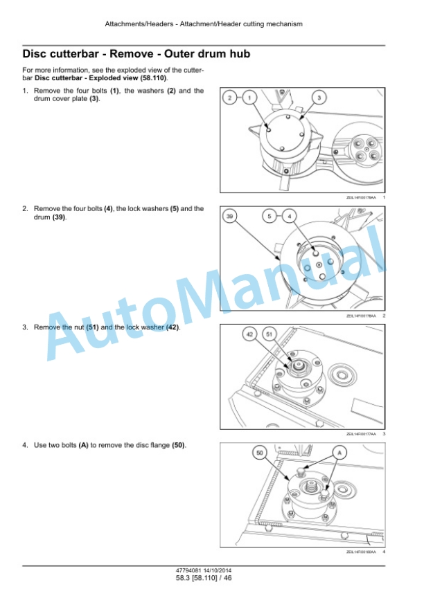 New Holland 600FDR Header Service Manual 47794081-5