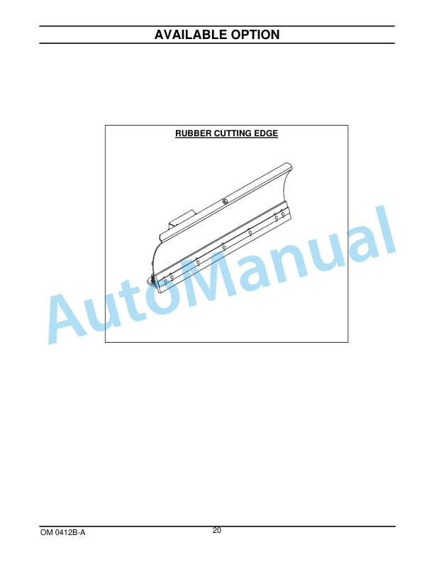 New Holland 60CBH 60in Front Dozer Blade Operation and Maintenance Manual 47391787-5