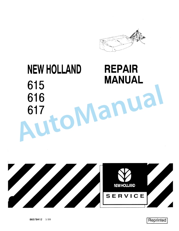 New Holland 615, 616, 617 Repair Manual 86578412