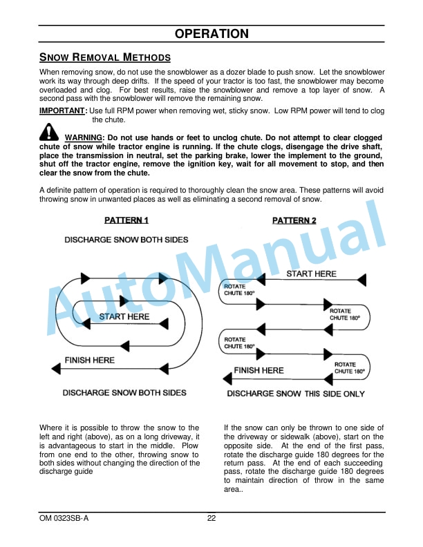 New Holland 63CSH 63in Commercial Snowblower Operation and Maintenance Manual 87300092-4
