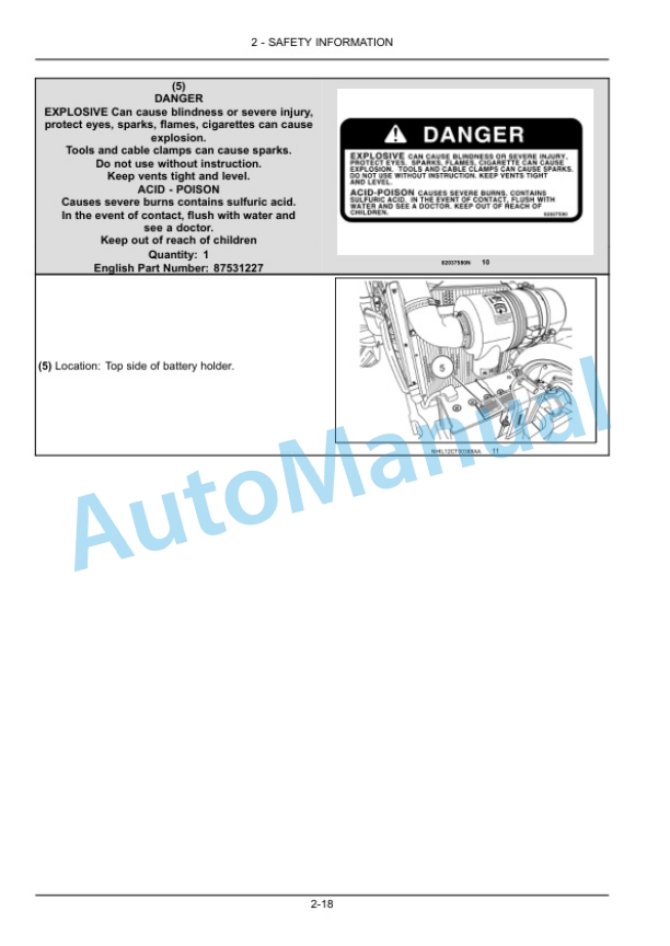 New Holland 65, 75 Workmaster Tractor Operation and Maintenance Manual 47412148-2