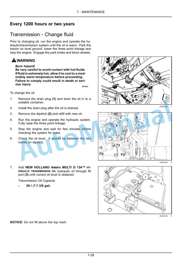 New Holland 65, 75 Workmaster Tractor Operation and Maintenance Manual 47412148-5